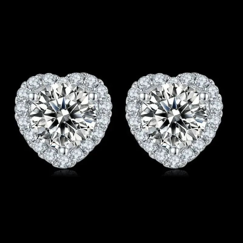 The Ameliora Moissanite Heart Halo Jewelry Set Jewelry Set by Chantal Vaulet