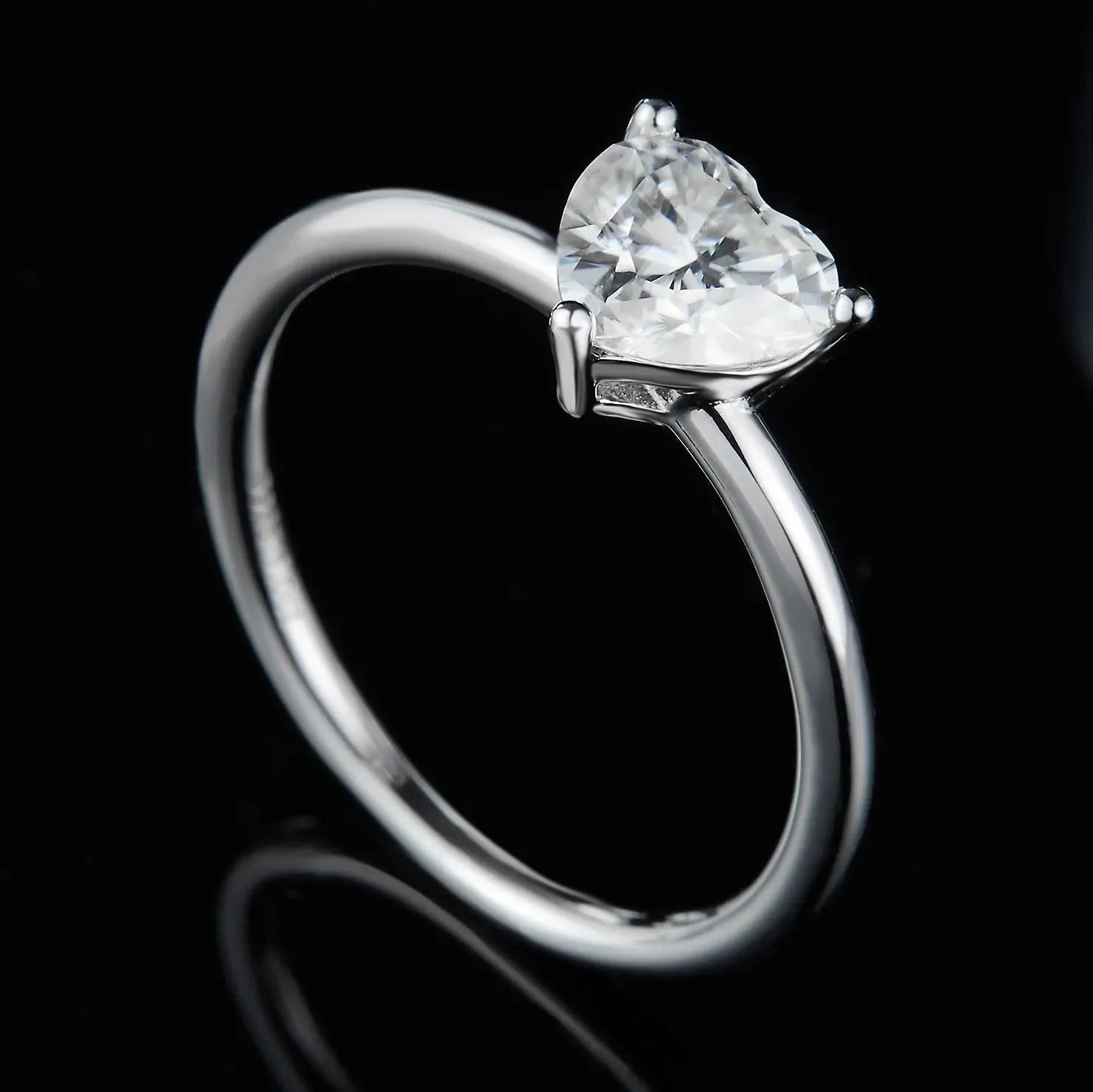 The Amore – Moissanite Heart Solitaire Ring RING by Chantal Vaulet