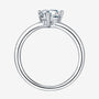Elegant Moissanite heart solitaire ring in polished 925 sterling silver✨ Perfect for engagement or wedding! 💍 Amazing value!