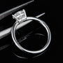 Moissanite heart solitaire ring on a polished silver band, symbolizing love ❤️💍. Perfect for engagement or wedding at an amazing value!