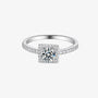 The Amorette – Moissanite Halo Engagement Ring 0.5CT RING by Chantal Vaulet