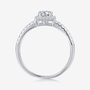 Elegant Moissanite halo engagement ring with 0.5CT stone, sparkling pavé band ✨💍. Perfect for weddings! Amazing value!