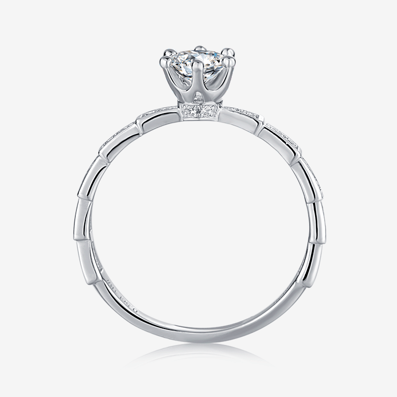 The Arcelia Moissanite Geometric Ring 💍 features a stunning 0.5CT round-cut stone & unique design for exceptional value! ✨