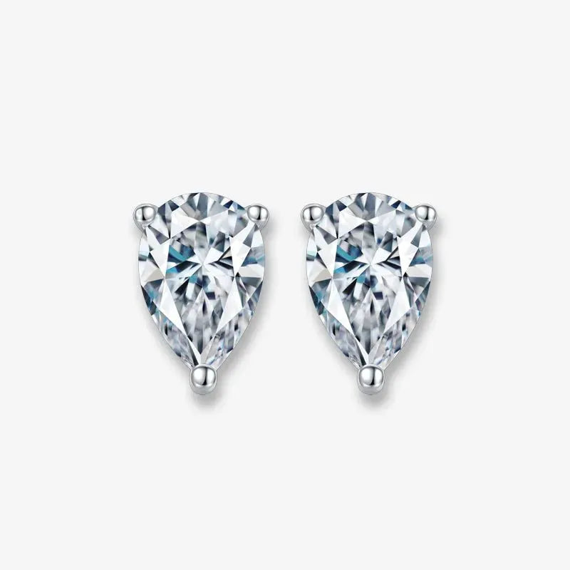 The Arlena Pear-Cut Moissanite Stud Earrings EARRINGS by Chantal Vaulet