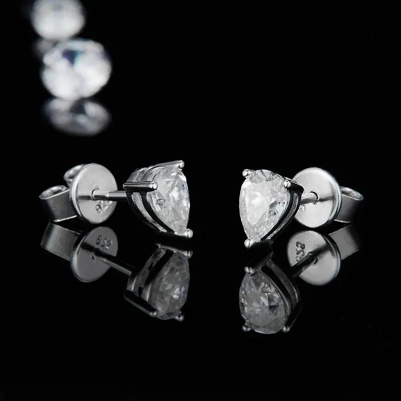 The Arlena Pear-Cut Moissanite Stud Earrings EARRINGS by Chantal Vaulet