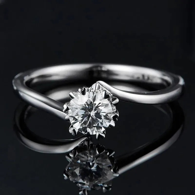 The Asteria 0.5CT Round-Cut Moissanite Ring RING by Chantal Vaulet