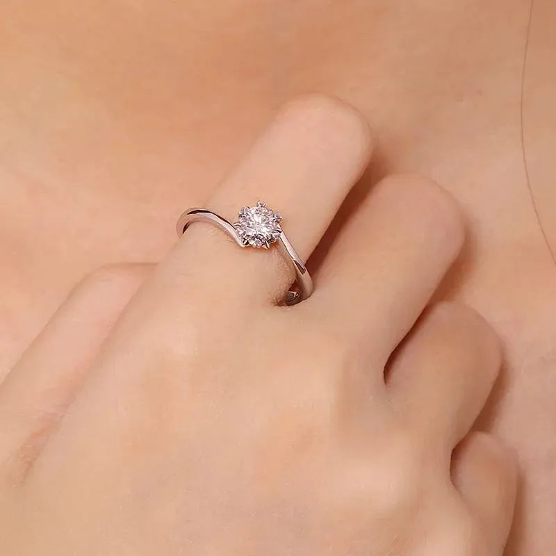 The Asteria 0.5CT Round-Cut Moissanite Ring RING by Chantal Vaulet