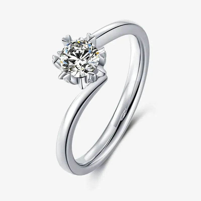 The Asteria 0.5CT Round-Cut Moissanite Ring RING by Chantal Vaulet