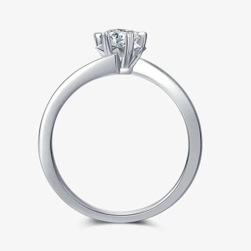 The Asteria 0.5CT Round-Cut Moissanite Ring RING by Chantal Vaulet