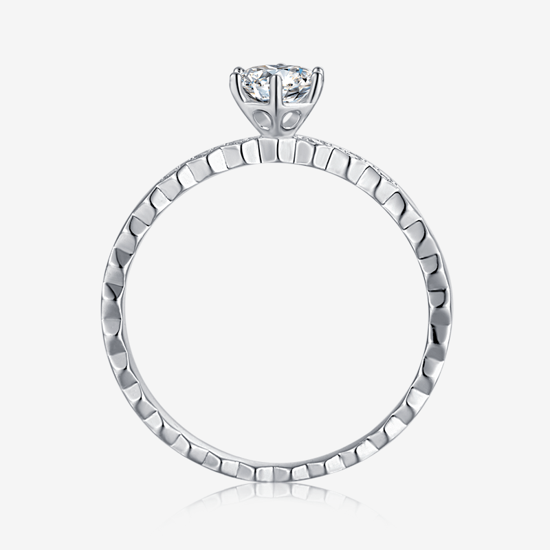 Astra Moissanite ring 0.5CT with hexagonal band, shining brilliance for engagement or wedding 💍✨