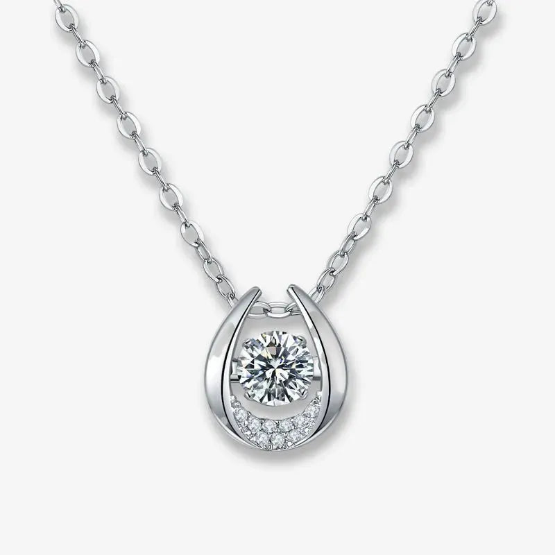 The Auralyn Moissanite Dancing Teardrop Necklace PENDANT by Chantal Vaulet