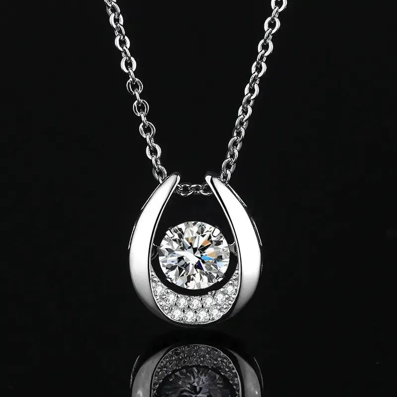 The Auralyn Moissanite Dancing Teardrop Necklace PENDANT by Chantal Vaulet