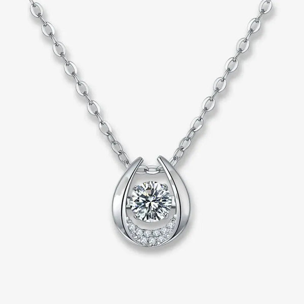 The Auralyn Moissanite Dancing Teardrop Necklace Chantal Vaulet