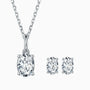 The Aurelia – Moissanite Necklace & Earrings Set Jewelry Set by Chantal Vaulet