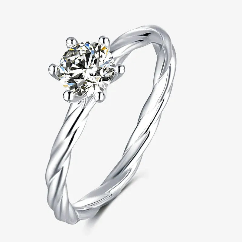 The Aurelian Twist Moissanite Ring 0.5CT RING by Chantal Vaulet