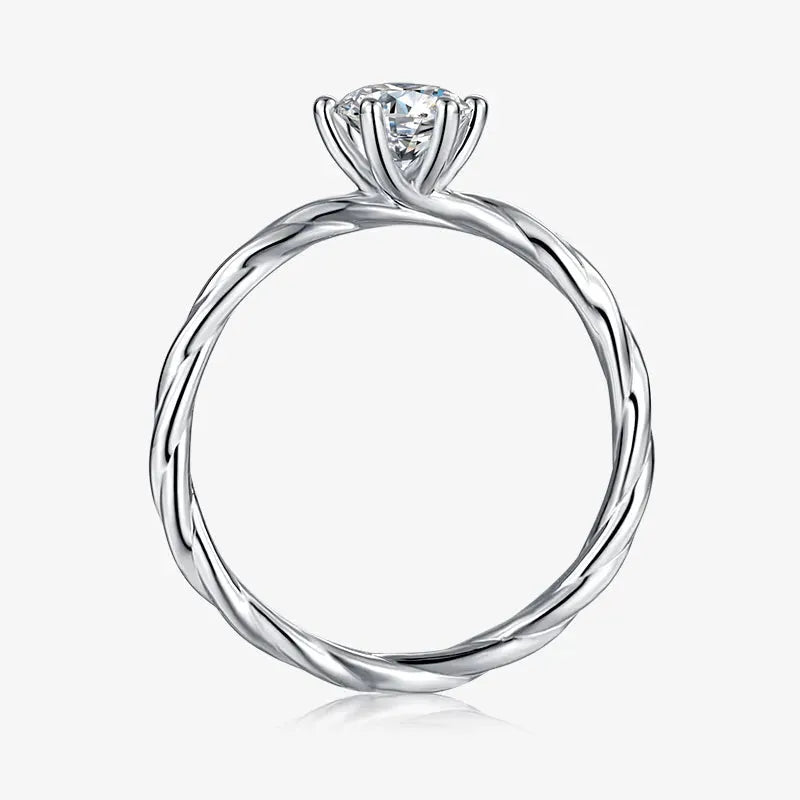 The Aurelian Twist Moissanite Ring 0.5CT RING by Chantal Vaulet