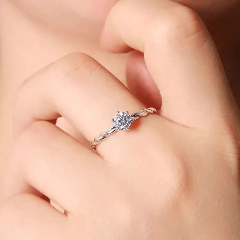 The Aurelian Twist Moissanite Ring 0.5CT RING by Chantal Vaulet