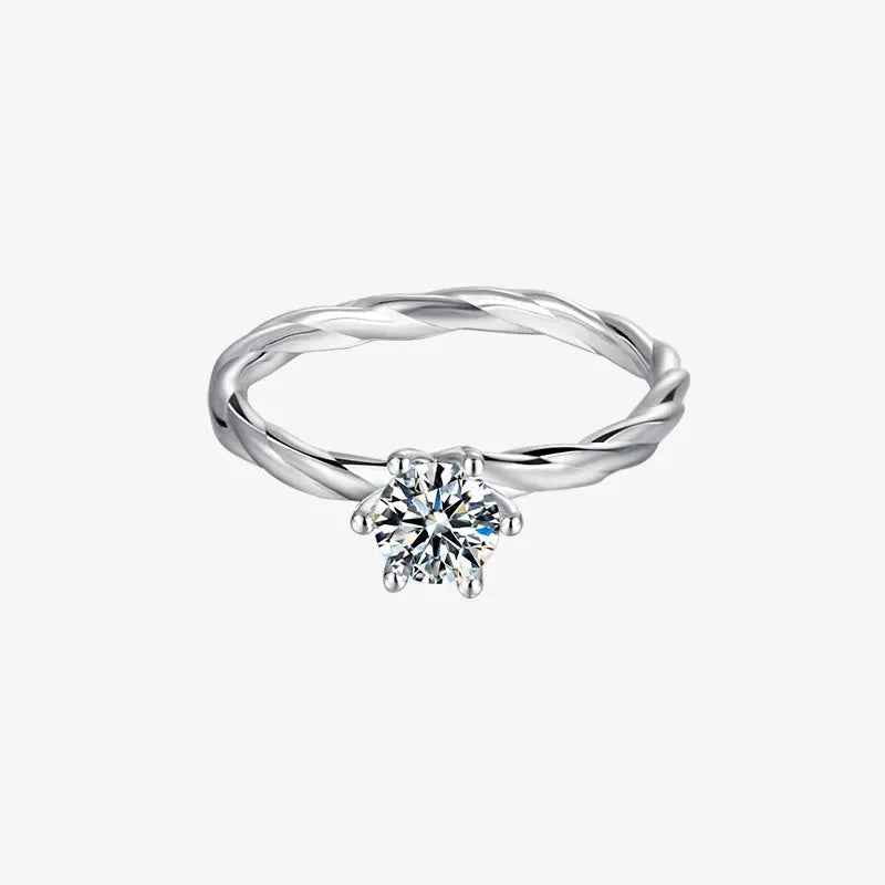 The Aurelian Twist Moissanite Ring 0.5CT RING by Chantal Vaulet