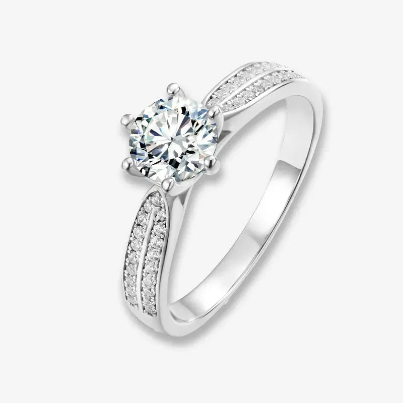 The Aurora Moissanite Ring - 1.0ct Sparkling Elegance RING by Chantal Vaulet