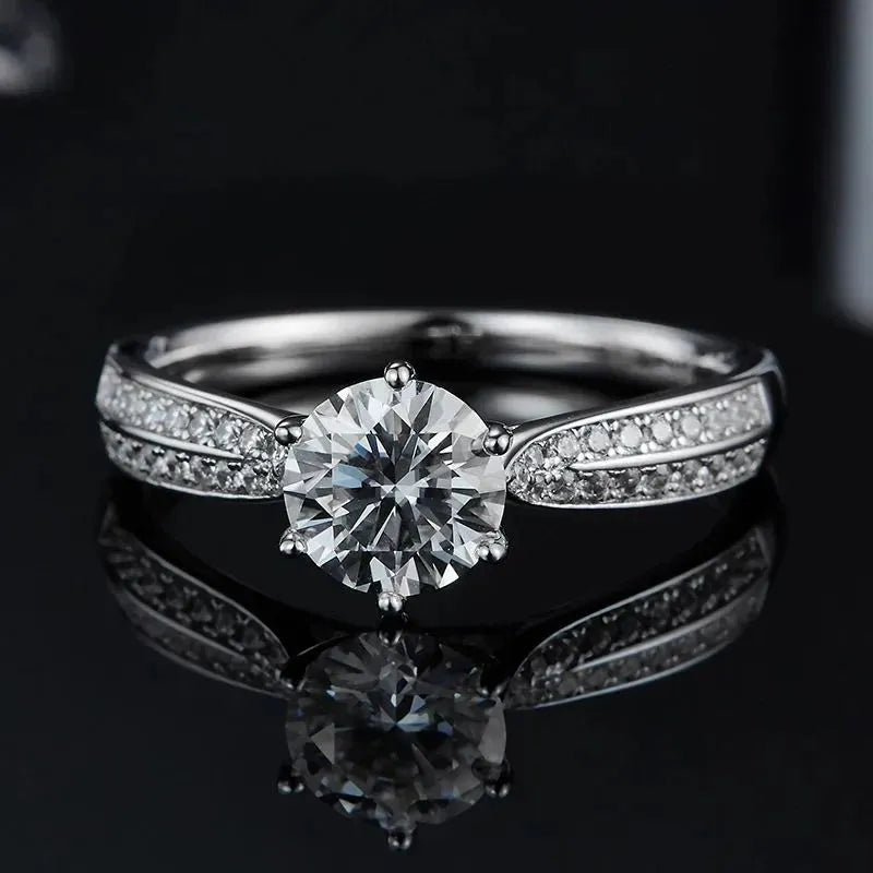 The Aurora Moissanite Ring - 1.0ct Sparkling Elegance RING by Chantal Vaulet