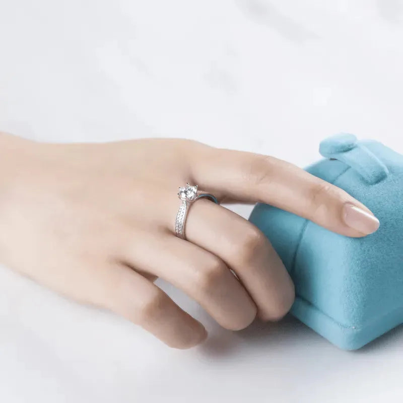 The Aurora Moissanite Ring - 1.0ct Sparkling Elegance RING by Chantal Vaulet