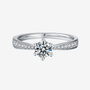 Avalyn Moissanite Pavé Ring 💍✨ with 1.0CT round-cut center and pavé accents, perfect for engagements or weddings! Amazing value!