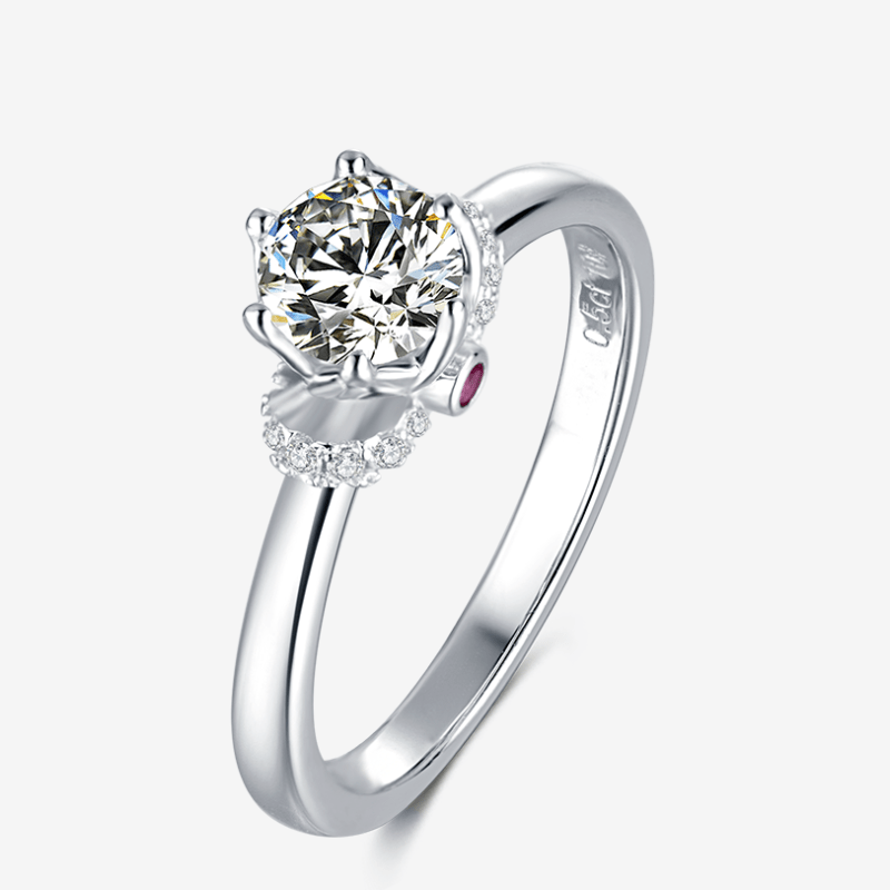 The Avarielle Moissanite Crown Ring 👑✨ features a 0.5CT Moissanite gem and a delicate sterling silver band, amazing value for engagements or weddings! 💍✨