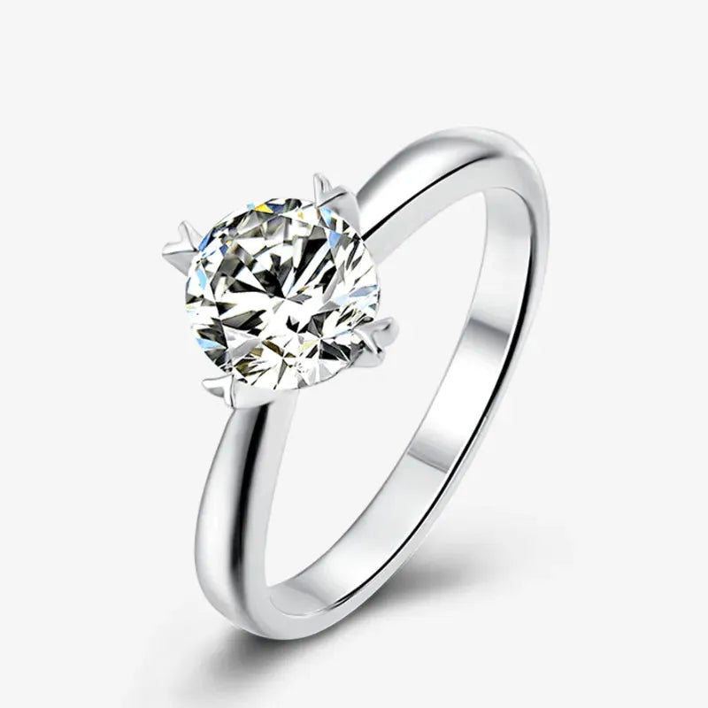 The Avelora 1.0 CT Round-Cut Moissanite Ring RING by Chantal Vaulet