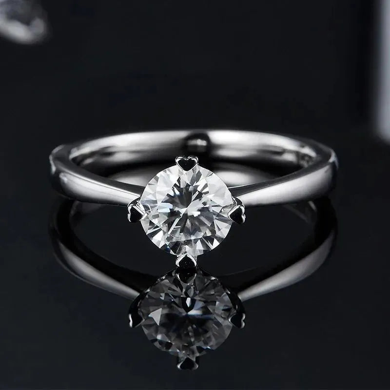 The Avelora 1.0 CT Round-Cut Moissanite Ring RING by Chantal Vaulet