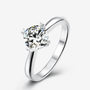 Elegant Avelora 1.0 CT round-cut Moissanite ring in polished 925 silver, perfect for engagements and weddings 💍✨ Amazing value!