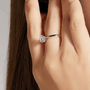 Avelora 1.0 CT round-cut Moissanite ring on hand 💍✨ Perfect for engagement or wedding, amazing value!