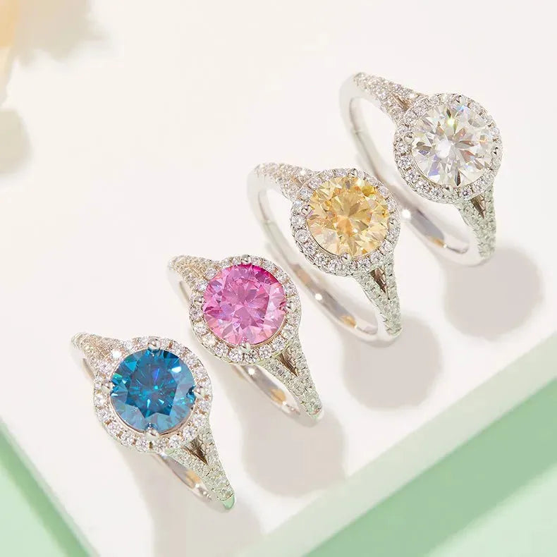 The Belladonna – Moissanite Pave Solitaire Ring 1.5CT RING by Chantal Vaulet