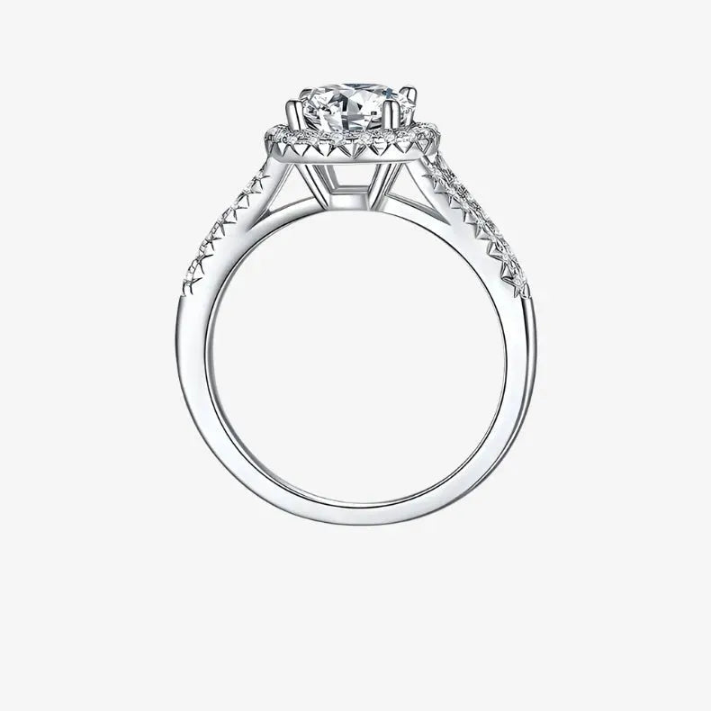 The Belladonna – Moissanite Pave Solitaire Ring 1.5CT RING by Chantal Vaulet
