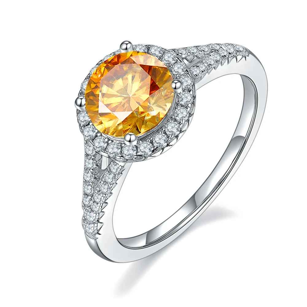 The Belladonna Moissanite Pave Solitaire Ring 💍✨ with 1.5CT center stone, perfect for engagement and wedding. Amazing value!