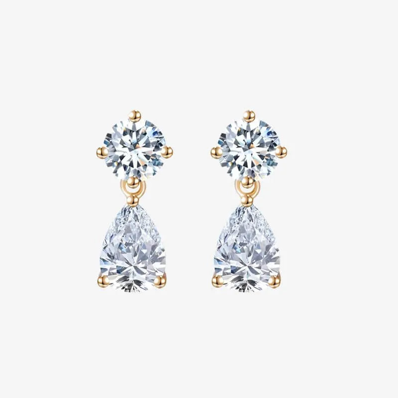 The Bellara 2CT Lab Diamond Drop Earrings - Chantal Vaulet