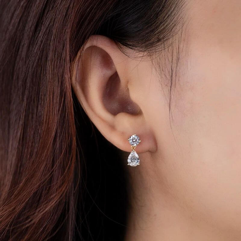 Buy The Bellara 2CT Moissanite Drop Earrings for only €695.00 at Chantal Vaulet!