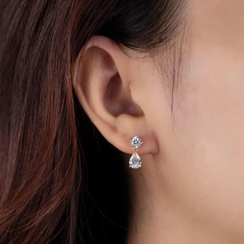 The Bellara 2CT Lab Diamond Drop Earrings - Chantal Vaulet