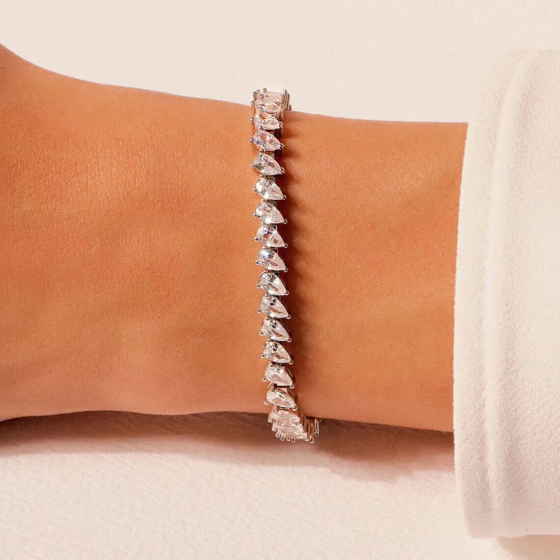 The Calantha Moissanite Teardrop Bracelet BRACELET by Chantal Vaulet
