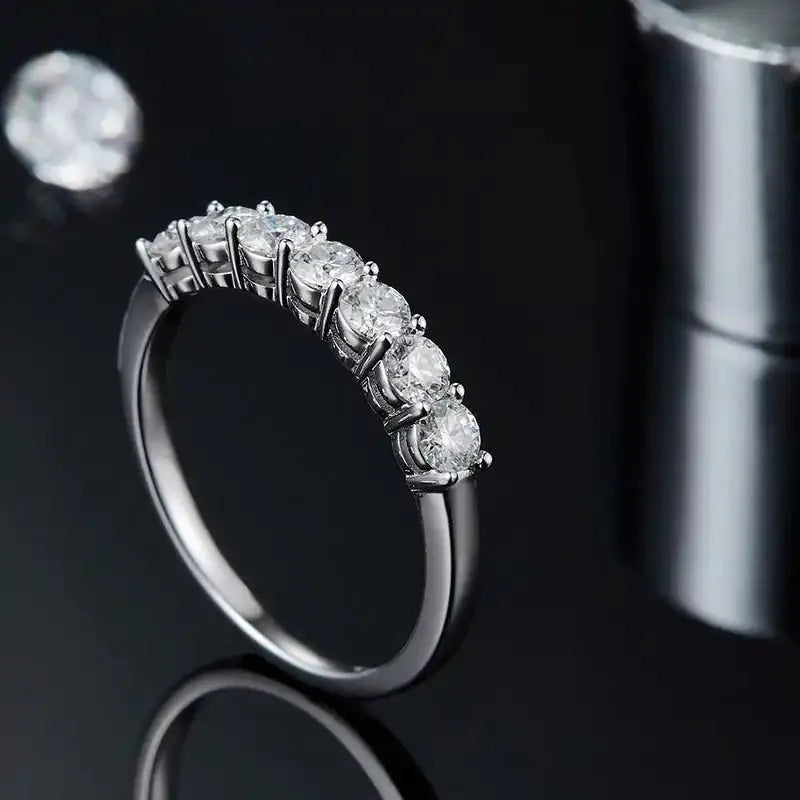 The Calina Moissanite Seven - Stone Band 0.7 CT - RING - Chantal Vaulet