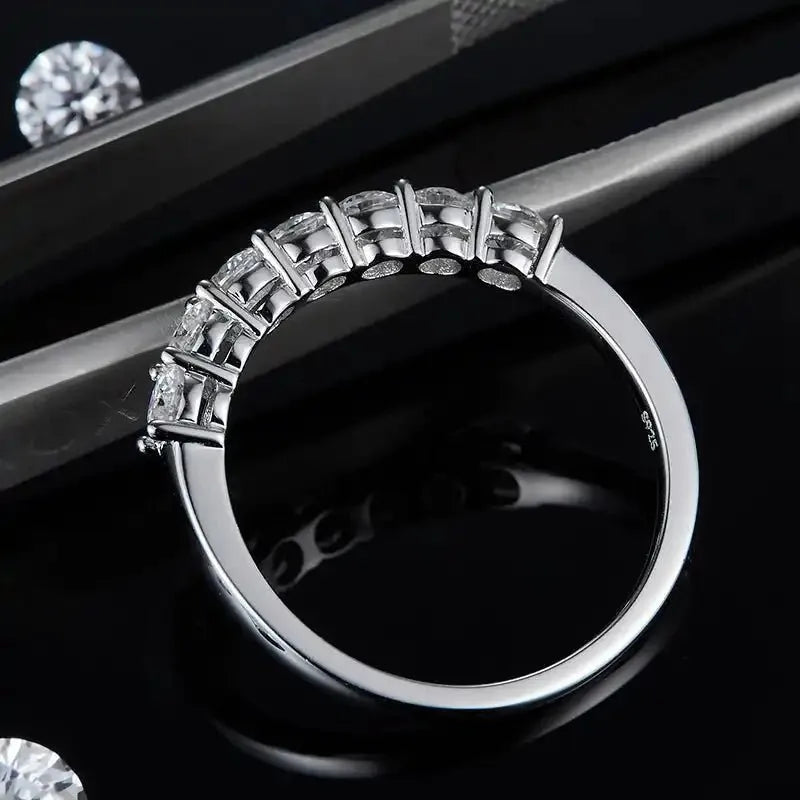 The Calina Moissanite Seven - Stone Band 0.7 CT - RING - Chantal Vaulet