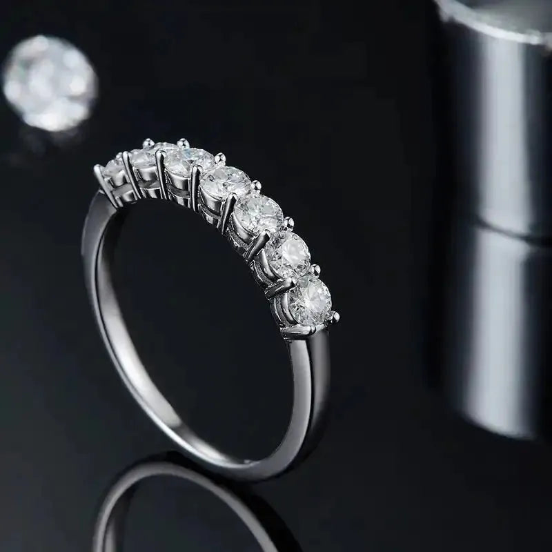 Calina Moissanite Seven-Stone Band RING by Chantal Vaulet