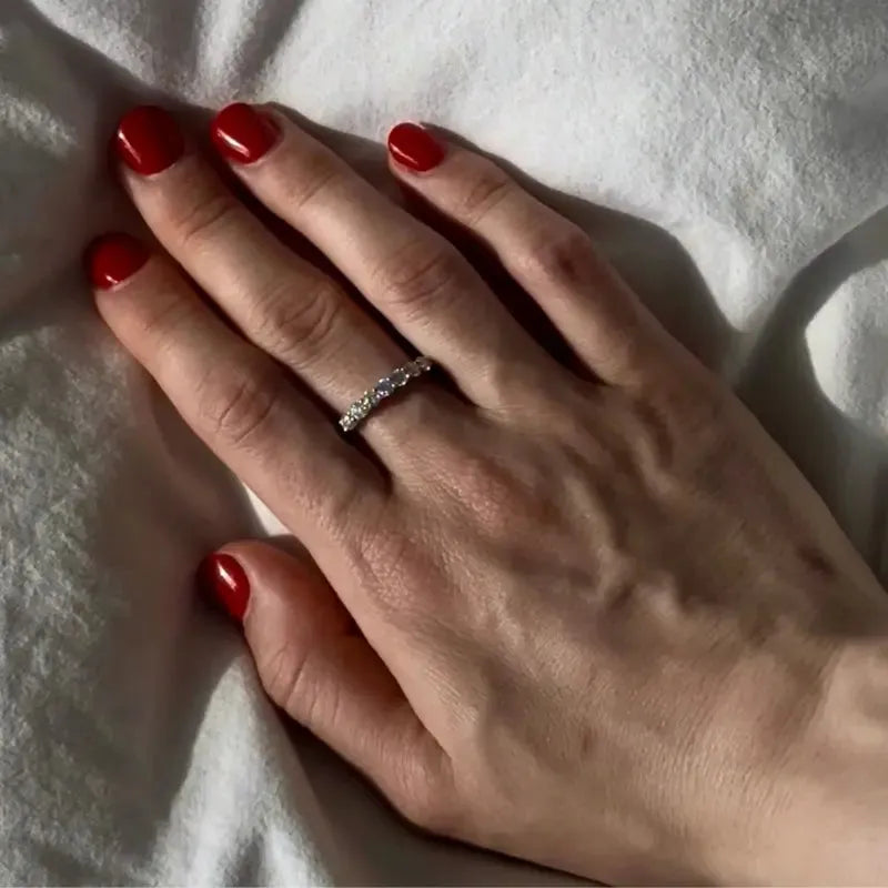 Calina Moissanite Seven-Stone Band RING by Chantal Vaulet