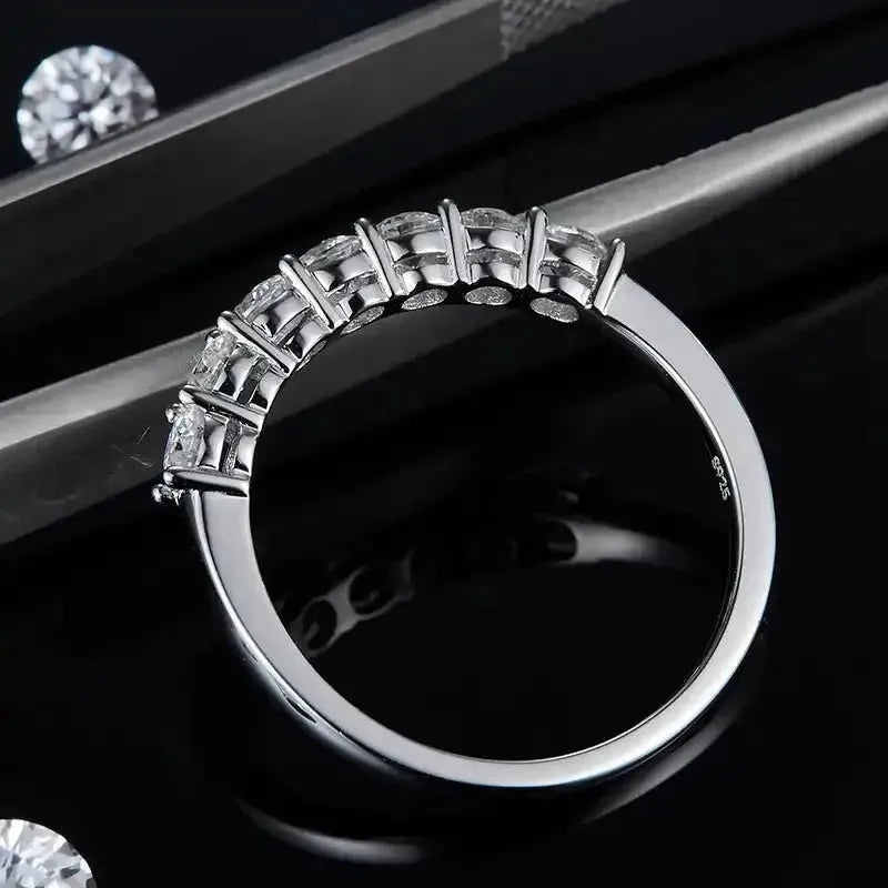 Calina Moissanite Seven-Stone Band RING by Chantal Vaulet