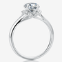 Calisera Moissanite Halo Ring 💍✨ with a sparkling 1.0CT round-cut stone and elegant split shank design, perfect for engagements!