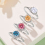 Colorful rings featuring Moissanite stones in various hues for elegant engagements and weddings ✨💍. Amazing value!