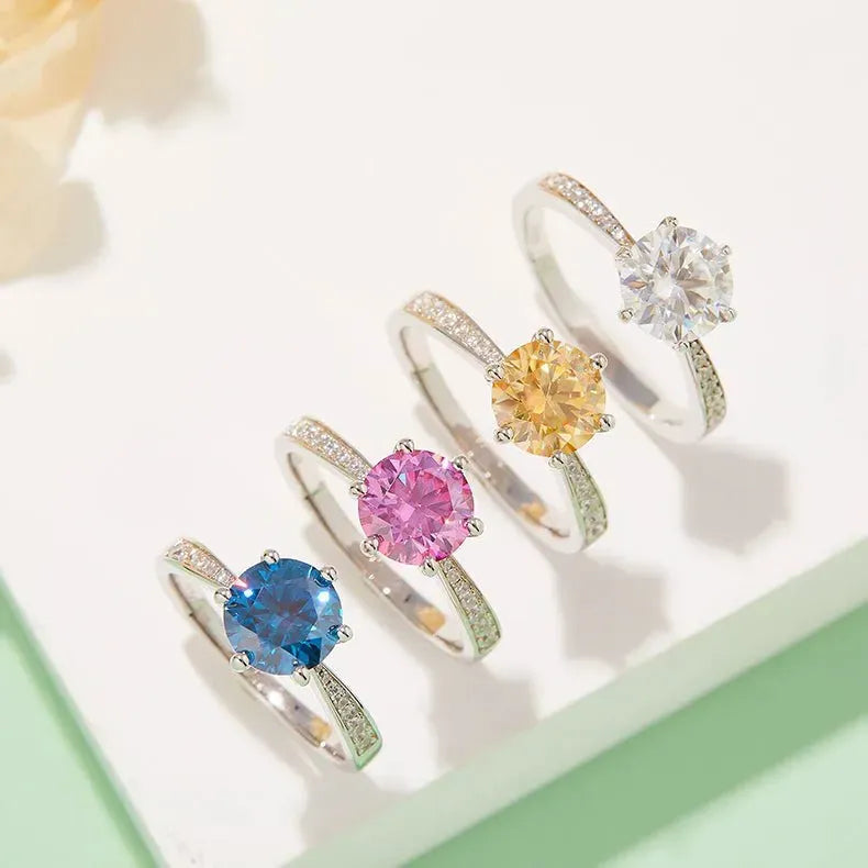 The Calista – Moissanite Solitaire with Side Accents 1.5CT RING by Chantal Vaulet