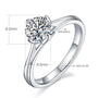 💍 The Calivara 1CT Moissanite Engagement Ring in 925 Silver, showcasing a stunning round-cut gem for amazing value! 💎