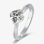 The Calivara 1CT Round Cut Moissanite Engagement Ring RING by Chantal Vaulet