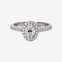 Stunning Moissanite oval halo engagement ring 💍✨, featuring a brilliant 1.0CT center and sparkling pavé-set stones. Amazing value!