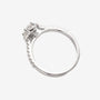Elegant back view of the Calivianne Moissanite Oval Halo Engagement Ring 💍✨, featuring brilliant pavé-set stones. Amazing value!